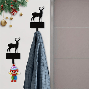 CIFbuy Vintage Deer Antler <b>Wall</b> <b>Hook</b> Rustproof <b>Key</b> Holder Organizer Coat Rack with TikTok for Temu Pick up Service - Product Image 2