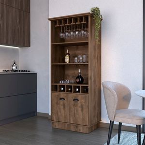Bar Taholah brun foncé Cabinet pour le salon - Product Image 1