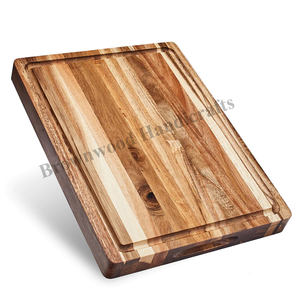 Tabla de cortar de madera maciza natural de Acacia con ranura profunda para jugo Tabla de madera elegante para cocina y restaurante a buen precio - Product Image 6