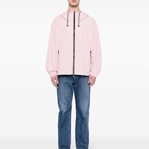Custom Manufacturer <b>Pink</b> Windbreaker Quilted <b>Jacket</b> Men Windproof Lightweight Zipper Casual Sportswear Outdoor Streetwear - Product Image 2