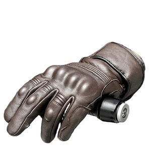 Gants en cuir coupe-vent écran tactile équitation VTT vélo gants chaud gant moto hiver vélo moto gants - Product Image 3