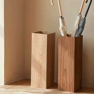Porte-parapluie et porte-bâtons en bois massif, design géométrique moderne et conique, pour entrée, vente en gros - Product Image 4