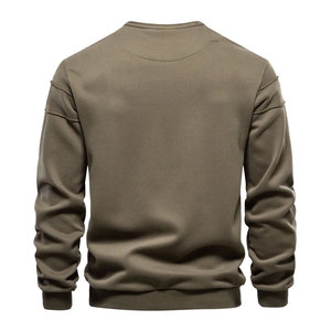 Sweat-shirts à col roulé lisses de haute qualité à manches longues 100% polyester à séchage rapide pour hommes, vêtements de sport tendance pour jeunes - Product Image 4