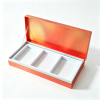 Boîte de rangement pliable pour bijoux avec compartiments, boîte de présentation, matériaux recyclés, finition brillante, boîtes rigides