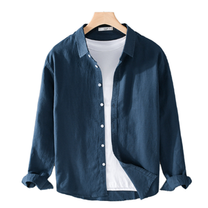 Fabricant de hauts formels pour hommes chemises à boutons à carreaux en coton à manches longues pour hommes respirant anti-boulochage écologique 160gsm automne - Product Image 1