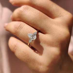 Anillo de compromiso y boda de oro amarillo macizo de 14k con diamante marquise de 1.80 quilates cultivado en laboratorio, certificado, ideal para fiestas. - Product Image 6