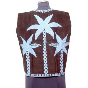 Chaqueta Suzani india hecha a mano para mujer, 100% algodón, con botones, diseño floral, sin mangas, estilo bohemio, para primavera. - Product Image 4