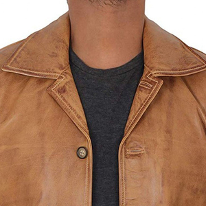 Gabardina Larga de Cuero Genuino para Hombre con Logotipo Personalizado, Proveedor Mayorista de Calidad Premium, Nuevo Diseño - Product Image 3
