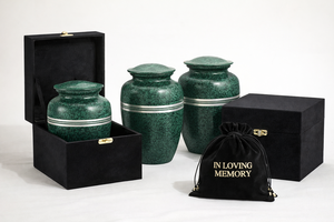 Urna Funeraria de Metal con Acabado de Mármol Verde de Lujo para Cenizas Humanas |   Urna Funeraria Conmemorativa Personalizada de Estilo Americano, Duradera, Venta al Por Mayor - Product Image 3