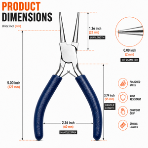 Round Nose Pliers Jewelry <b>Wire</b> Loop Making Tool for Beading Earring <b>Craft</b> Repair Accessories - Product Image 4