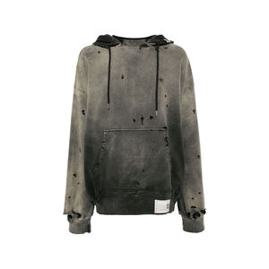 Vente en gros de sweats à capuche vintage délavés, qualité supérieure, effet délavé à l'acide, en coton mélangé épais, pour hommes, avec logo personnalisé - Product Image 1