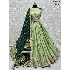 Collections de velours de vêtements de mariée indiens pour la mariée avec le travail de Zarkhan par Fabzone - Product Image 6