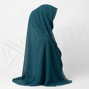 Hiyab de Chifón de Color Sólido para Mujer, Transpirable, para Uso Diario, Pañuelo Étnico de Oriente Medio - Product Image 3