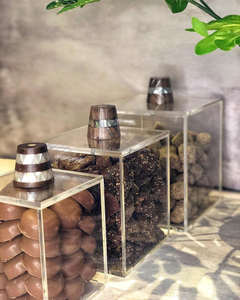 กล่องอะคริลิคใส่ขนมหวานแบบทันสมัยที่กำหนดเองด้วยลวดลายของพืชสำหรับงานแต่งงานงานหัตถกรรม RF สำหรับตกแต่ง - Product Image 6