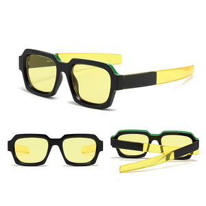 Fashion <b>Small</b> Square Sunglasses OEM Custom Unisex Colorful Temple Polygon Eyeglasses Sun Shades Sunglasses - Product Image 3