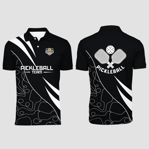 Camiseta de Polo Personalizada para Equipos de Pickleball, Tejido Elástico de Alto Rendimiento, Absorbe la Humedad, Ropa Deportiva Transpirable, Venta al Por Mayor - Product Image 3