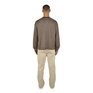 Camiseta Casual de Manga Larga para Hombre con Logotipo Frontal Impreso Personalizado, Cuello Redondo, 100% Algodón, Transpirable y Ecológica - Product Image 4