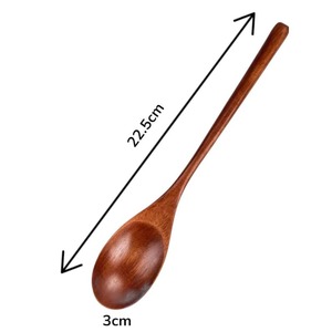 Wooden Eco-Friendly High Quality Serving Spoons Length Hand Design Hole End Salad Serving for Home Restaurant - Product Image 5