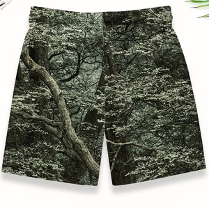 Eco-friendly Digital Print Hunting Camouflage Work Short 100% Cotton Heavyweight Knitted Sweat Shorts Summer <b>Tree</b> Men's Shorts - Product Image 1