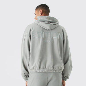 Sweat à capuche pour homme OEM personnalisé, délavé à l'acide, avec impression numérique DGT, broderie, style streetwear, grammage lourd, effet vieilli et délavé soleil - Product Image 6