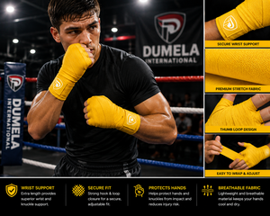 DUMELA INTERNATIONAL - Vendas de Mano para Entrenamiento de MMA y Boxeo con Logotipo Personalizado, Transpirables, Duraderas, Elásticas, de Algodón, para Kickboxing - Product Image 4