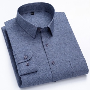 Camisa de Vestir de Manga Larga para Hombre, con Estampado Heather, Cierre de Botones, Corte Entallado, 100% Algodón, Cuello Clásico, Formal, para Negocios - Product Image 6