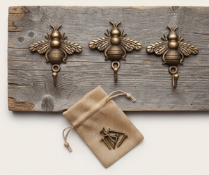Vintage Bee Wall <b>Hook</b> Metal Antique Finish Single <b>Hook</b> Animal Pattern Decorative Hardware Elegant Storage Solution - Product Image 4