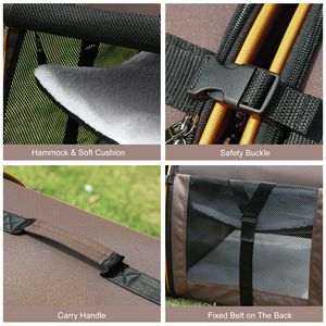 Gabbia Portatile Marrone per Gatti con 39 Scomparti Doppi e Morbidi Cuscini, Design a Casetta, Borsa per il Trasporto - Product Image 6
