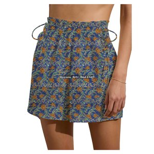 Shorts de week-end personnalisés à cordon de serrage, imprimés sur mesure, en coton doux, imprimé intégral, pantalon de pyjama pour femme, short d'été à imprimé bloc - Product Image 6
