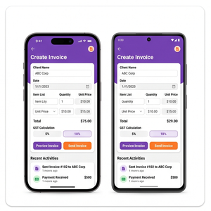 Aplicación de Contabilidad Empresarial Royalcraft – Facturación, Control de Gastos, Facturación GST, Gestión Financiera ios/android - Product Image 2