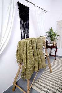 ผ้าปูเตียงผ้าฝ้ายถัก100% สไตล์โบฮีเมียนผ้าทอสำหรับตกแต่งบ้านผ้าห่มนุ่มพิมพ์ลายโบฮีเมียน - Product Image 3