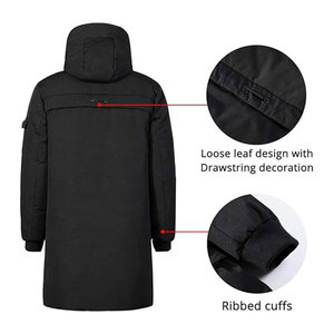 Manteaux d'hiver pour hommes, imperméables, coupe-vent, parkas épais, longs, à capuche, rembourrés, chauds, isolés, pour temps froid - Product Image 4