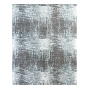 Tapis rectangulaire en laine et soie de bambou noué à la main, non teint, blanc et gris anthracite, tapis de sol haut de gamme fait main et tissé à la main - Product Image 5