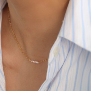 Collar de Perlas de Agua Dulce con Diseño Minimalista, Estilo Europeo de Alta Gama con un Toque de Lujo para la Clavícula - Product Image 4