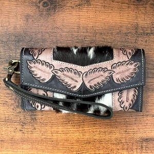 กระเป๋าคลัทช์หนังวัวคุณภาพสูงสำหรับผู้หญิงกระเป๋าคลัทช์หนังสไตล์ตะวันตก - Product Image 2