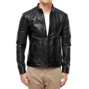 Veste en cuir, logo personnalisé, couleur personnalisée, taille personnalisée, style streetwear, lin et coton, col montant, produit de haute qualité - Product Image 1