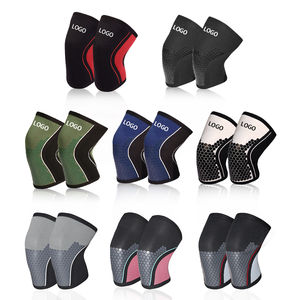 Genouillère en néoprène personnalisable avec logo, protection professionnelle pour la musculation, l'haltérophilie et la gym, réglable et légère - Product Image 5