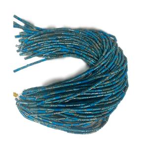 Perles naturelles en vrac pour la fabrication de bijoux, pierres précieuses turquoises, aquara, 12x3mm, livraison gratuite - Product Image 4