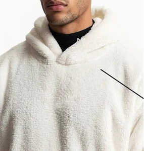 <b>Men's</b> <b>Sherpa</b> Fleece Pullover <b>Hoodie</b> Casual Winter Sweatshirt Breathable Design Custom Wholesale Apparel - Product Image 4