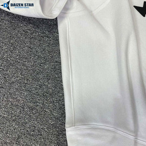 DAIZEN <b>STAR</b> Men's White Hooded Sweatshirt Cotton Print Dog <b>Design</b> Casual Autumn Wear Regular Fit Back Logo - Product Image 6