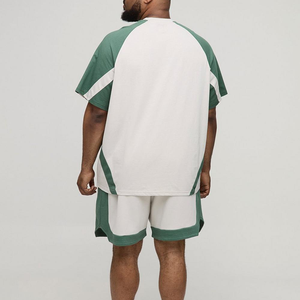 Ensemble short et t-shirt décontracté surdimensionné personnalisé avec logo DTG pour homme, été, 100% coton, t-shirts et shorts tendance, ensemble 2 pièces pour homme - Product Image 2