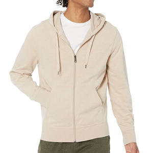 High Quality Custom Men's Zipper Hoodie Breathable 100% Cotton Knitted Fitness <b>Clothes</b> Logo New Breathable Hoodies Highly - Product Image 1