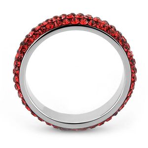 TK3536 Anello in Acciaio Inossidabile Altamente Lucidato con Cristalli di Alta Qualità, Piatti e Vassoi in Stile Siam - Product Image 3