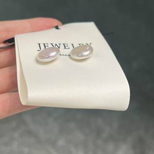 Pendientes de Plata de Ley 925 de Joyería Real, Perlas Naturales de Alta Calidad de 9-10 mm, Venta al por Mayor del Fabricante con Caja de Regalo - Product Image 2