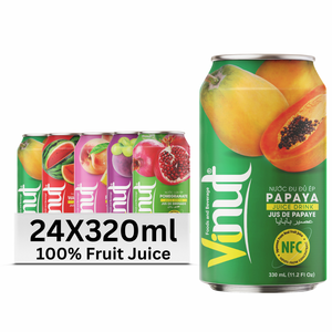 Para VINUT Premium 330ml Jugo de papaya sin azúcar Bebida de frutas y verduras con etiqueta privada Muestra gratis disponible - Product Image 1