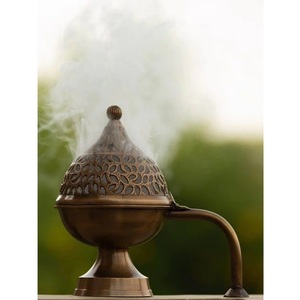 Luxury Decorative Metal <b>Bakhoor</b> Burner Incense Holder For <b>Oud</b> Fragrance Home Interior Accent Piece - Product Image 1