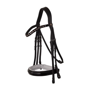 Brida Anatómica de Cuero Enrollado, Tamaño Completo, Brida Inglesa para Montar a Caballo, para Mayor Comodidad del Caballo - Product Image 1