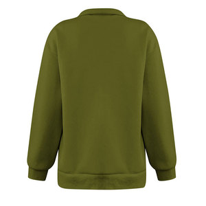 Sudadera de forro polar personalizada para mujer, de manga larga, con media cremallera y cremallera completa, con bordado y insignia - Product Image 2