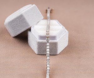 Lab Grown Diamond Tennis <b>Bracelet</b>, Stacking <b>Infinity</b> <b>Bracelet</b>, 18K Gold Wedding <b>Bracelet</b>, Lab Diamond <b>Bracelet</b> For Unisex - Product Image 6