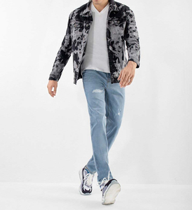 AMDAA ENTERPRISES <b>Men's</b> Vintage Washed Denim <b>Trucker</b> <b>Jacket</b> Long Sleeve Casual Eco-Friendly Breathable Horn Button Front - Product Image 4